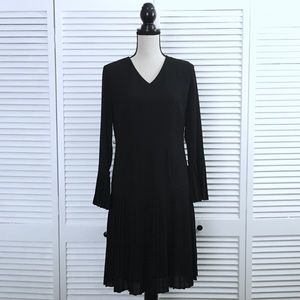 The Limited Drop Waist Pleated Bell Sleeve Dress